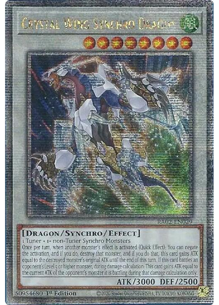 Crystal Wing Synchro Dragon (Quarter Century Secret Rare 1st Edition)