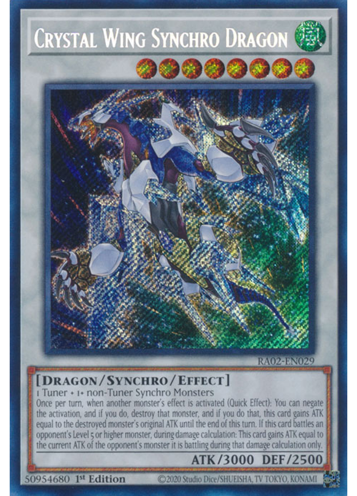 Crystal Wing Synchro Dragon (Secret Rare 1st Edition)