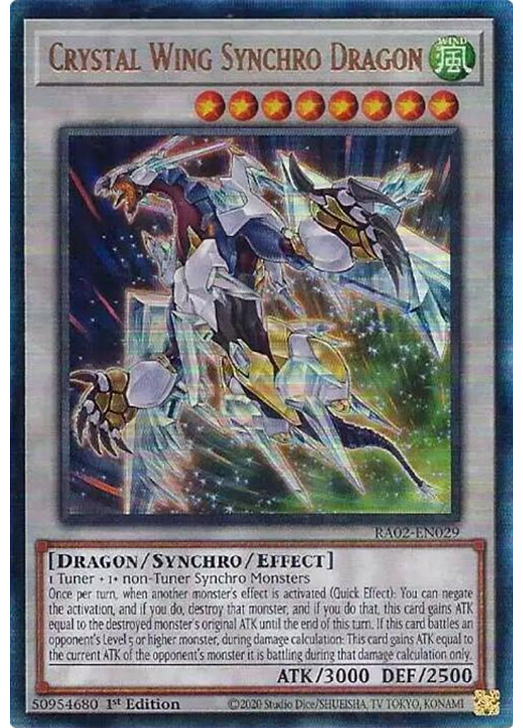 Crystal Wing Synchro Dragon (Ultimate Rare 1st Edition)
