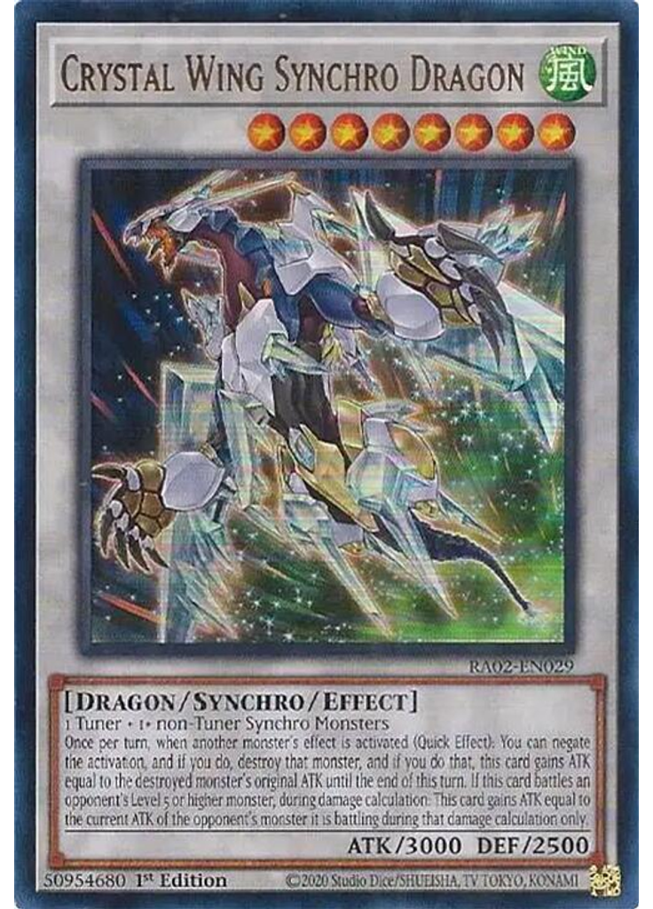 Crystal Wing Synchro Dragon (Ultra Rare 1st Edition)