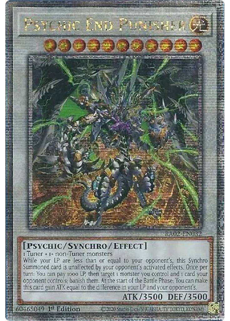 Psychic End Punisher (Quarter Century Secret Rare 1st Edition)