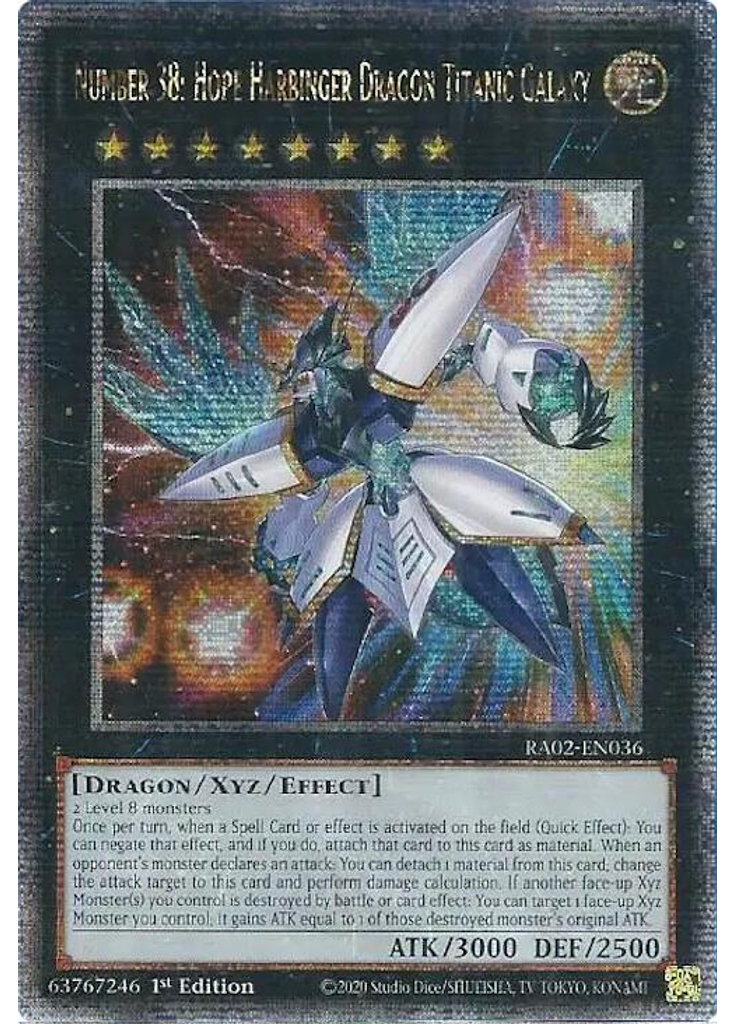 Number 38: Hope Harbinger Dragon Titanic Galaxy (Quarter Century Secret Rare 1st Edition)