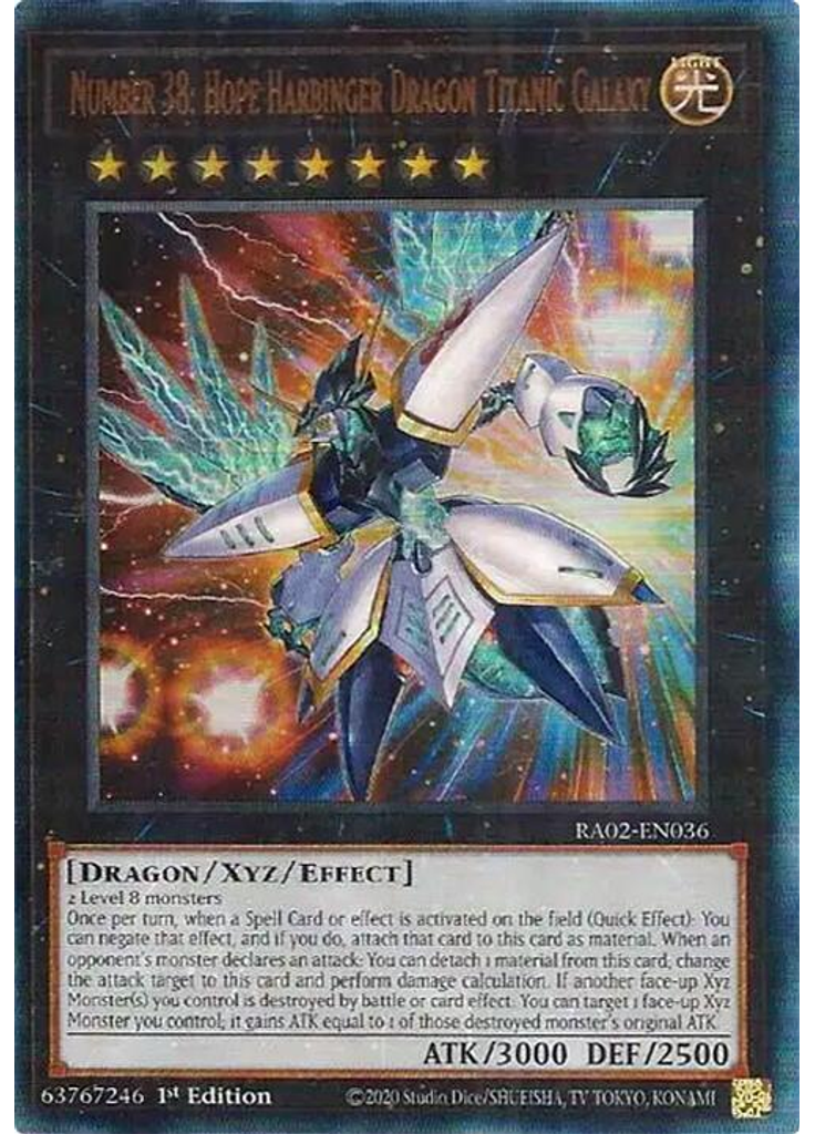 Number 38: Hope Harbinger Dragon Titanic Galaxy (Ultimate Rare 1st Edition)