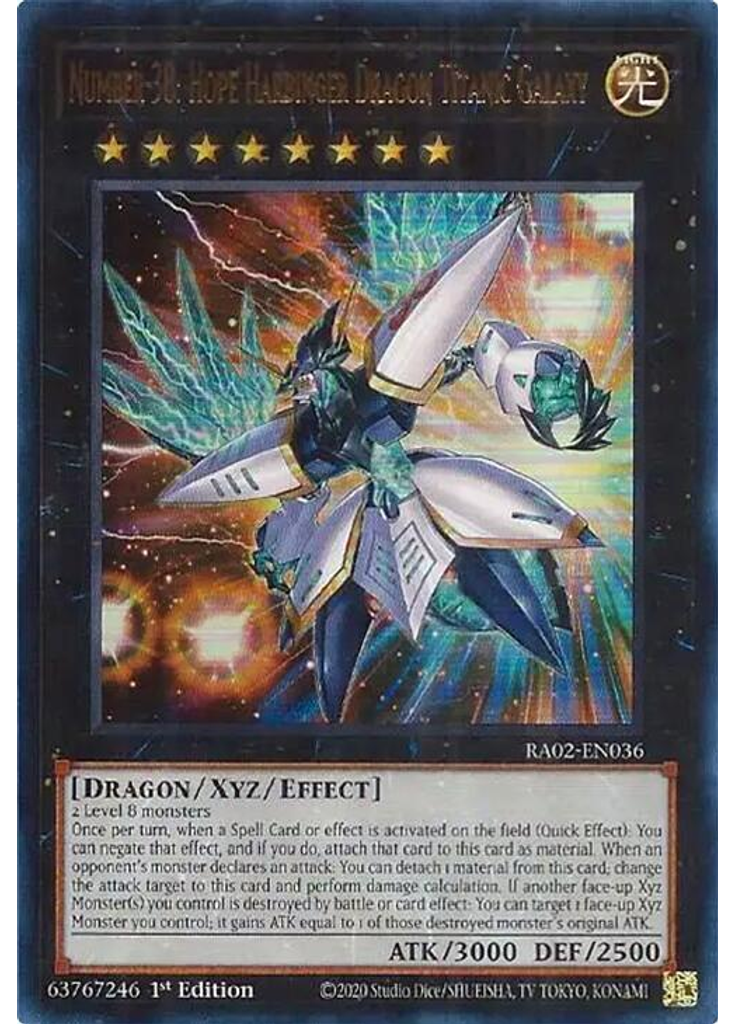 Number 38: Hope Harbinger Dragon Titanic Galaxy (Ultra Rare 1st Edition)