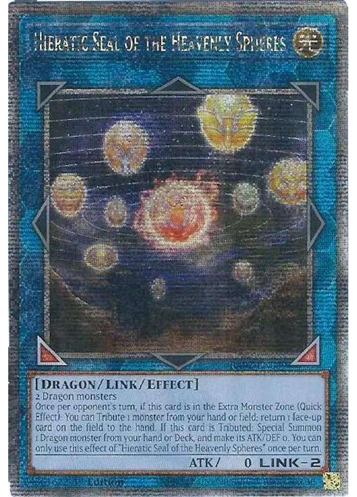 Hieratic Seal of the Heavenly Spheres (Quarter Century Secret Rare 1st Edition)