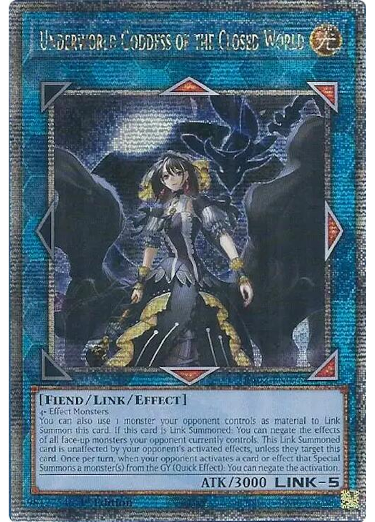 Underworld Goddess of the Closed World (Quarter Century Secret Rare 1st Edition)
