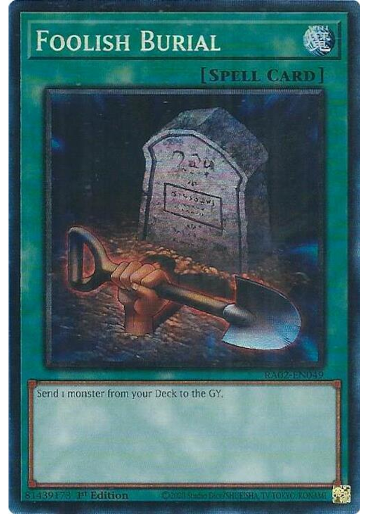 Foolish Burial (Collectors Rare 1st Edition)