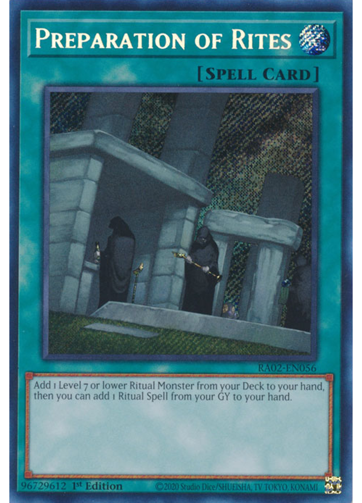 Preparation of Rites (Secret Rare 1st Edition)