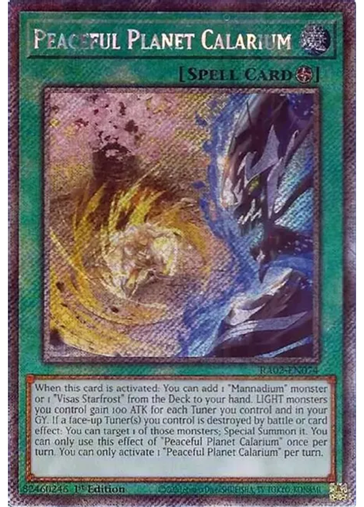 Peaceful Planet Calarium (Platinum Secret Rare 1st Edition)