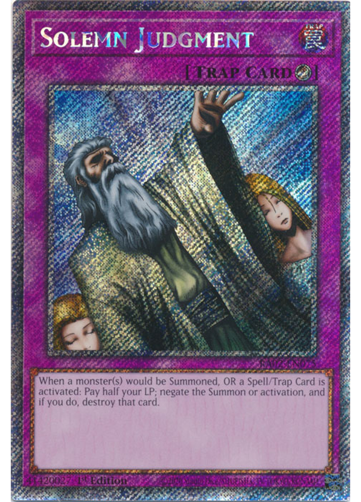 Solemn Judgment (Platinum Secret Rare 1st Edition)