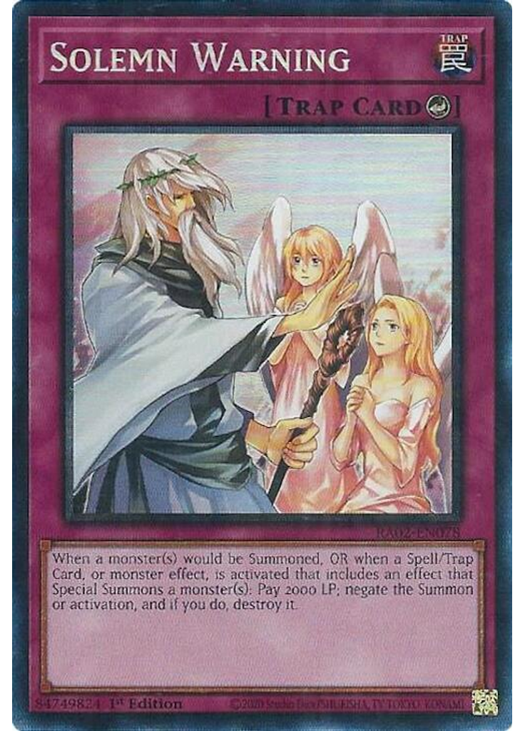 Solemn Warning (Collectors Rare 1st Edition)