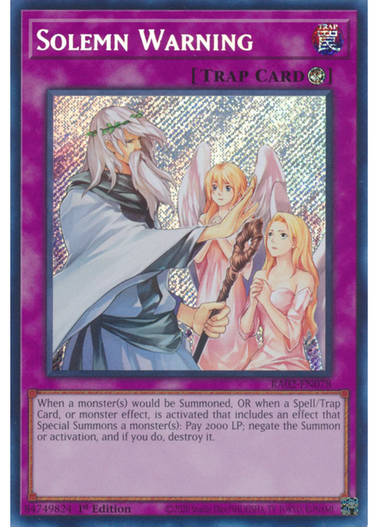 Solemn Warning (Secret Rare 1st Edition)