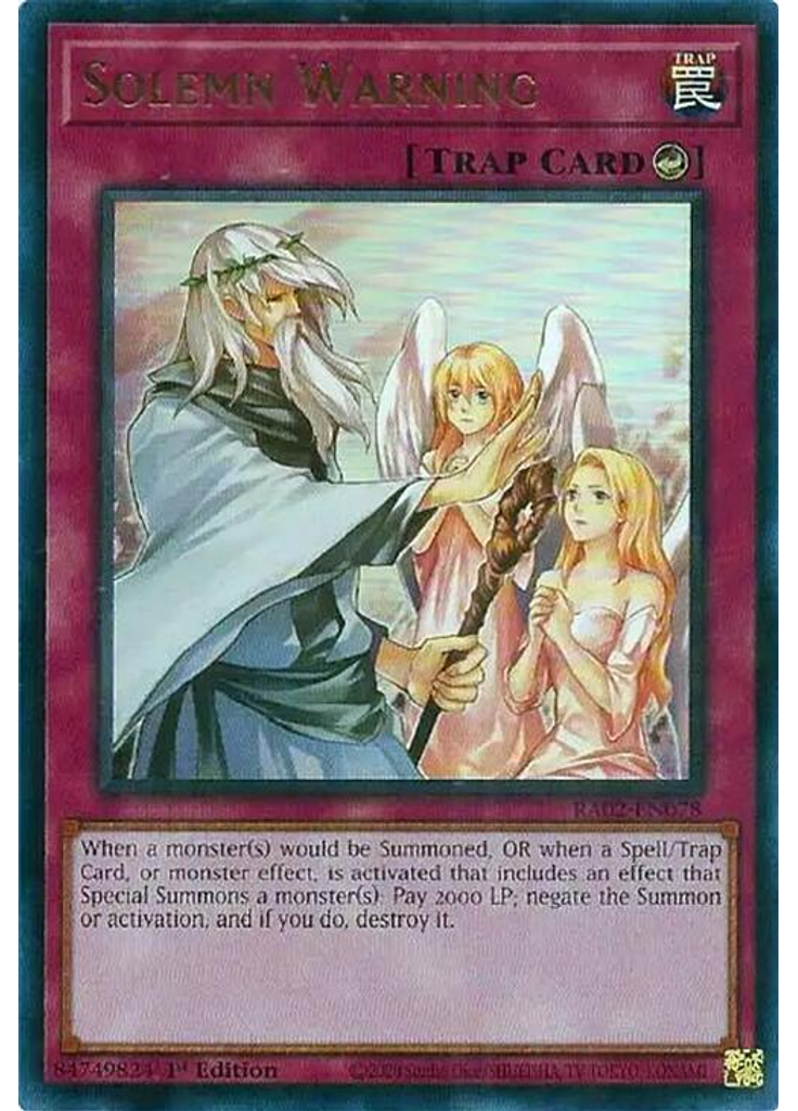 Solemn Warning (Ultra Rare 1st Edition)