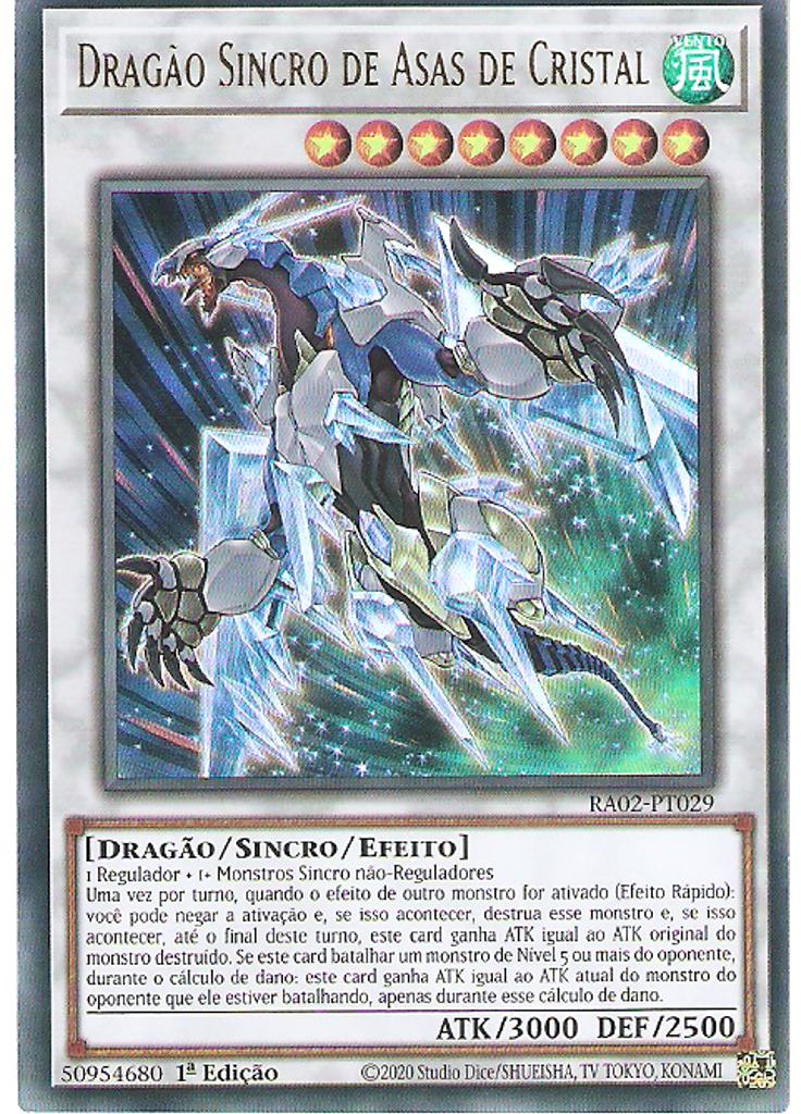 Dragão Sincro de Asas de Cristal (Ultra Rare 1st Edition)