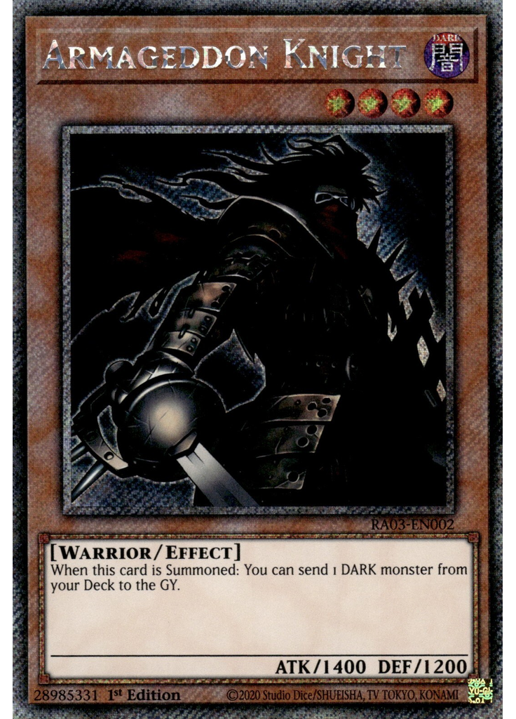 Armageddon Knight (Platinum Secret Rare 1st Edition)