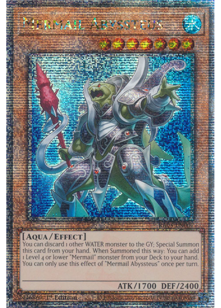 Mermail Abyssteus (Quarter Century Secret Rare 1st Edition)