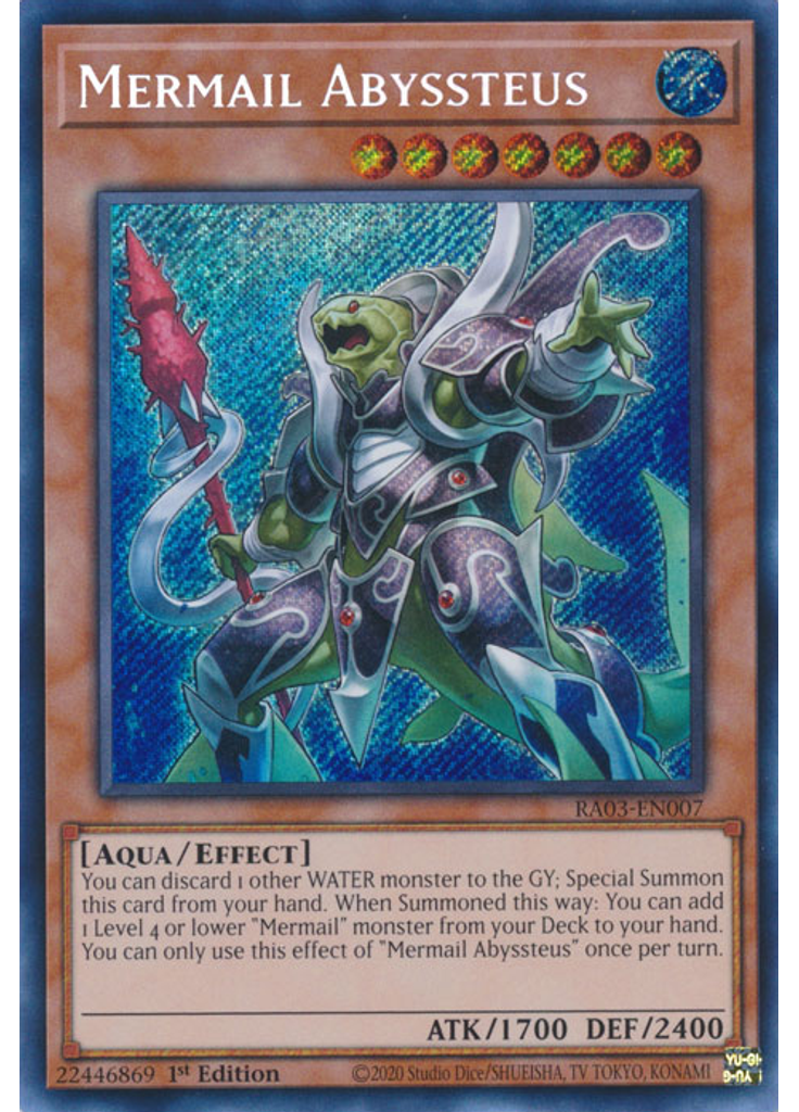 Mermail Abyssteus (Secret Rare 1st Edition)