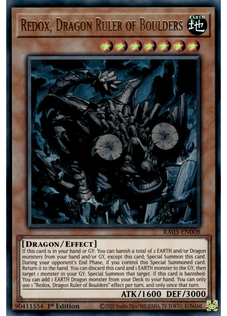 Redox, Dragon Ruler of Boulders (Ultra Rare 1st Edition)