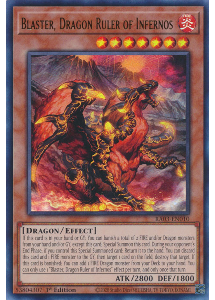 Blaster, Dragon Ruler of Infernos (Ultra Rare 1st Edition)
