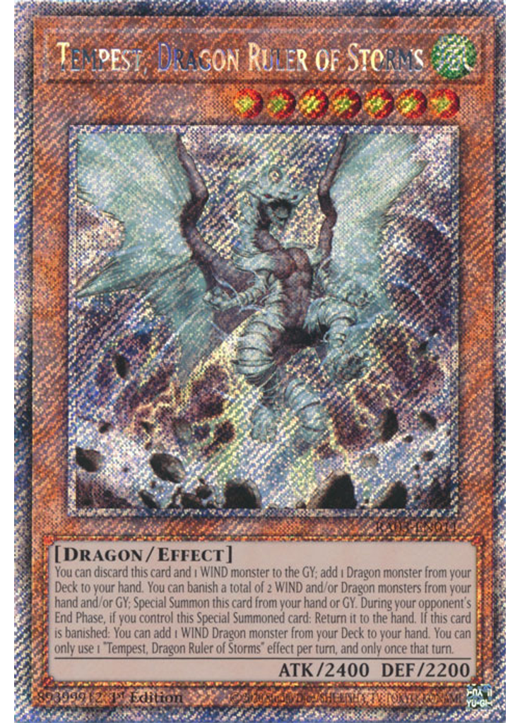 Tempest, Dragon Ruler of Storms (Platinum Secret Rare 1st Edition)
