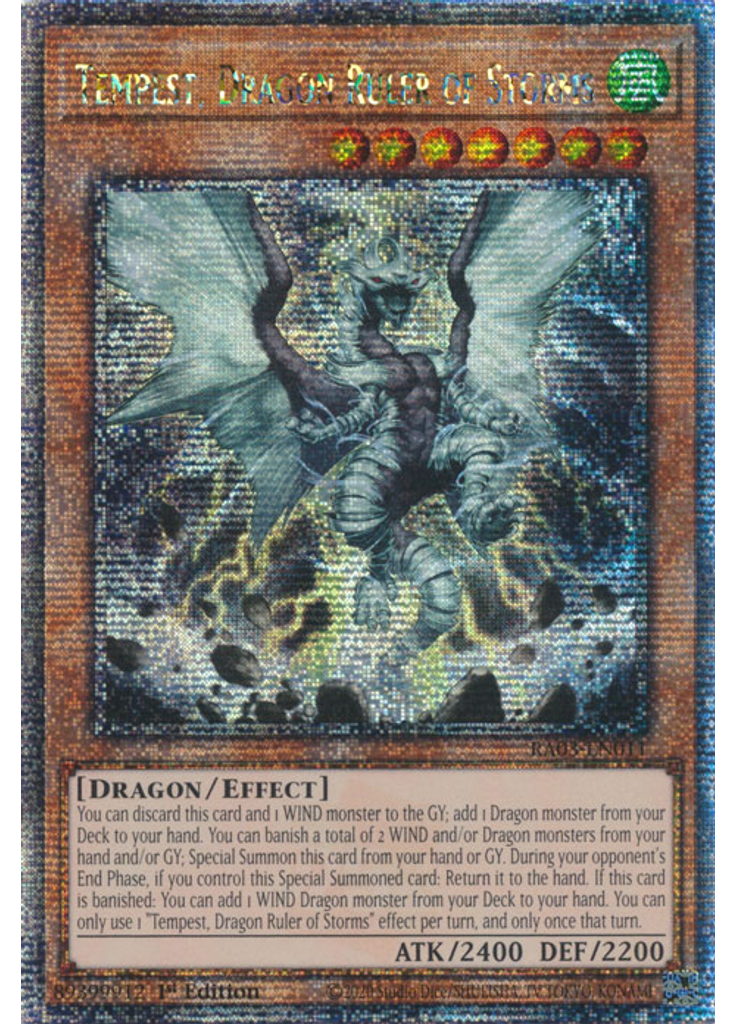 Tempest, Dragon Ruler of Storms (Quarter Century Secret Rare 1st Edition)