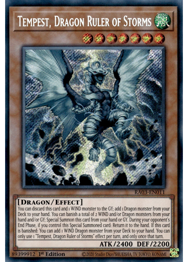 Tempest, Dragon Ruler of Storms (Secret Rare 1st Edition)