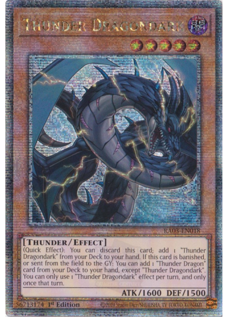 Thunder Dragondark (Quarter Century Secret Rare 1st Edition)