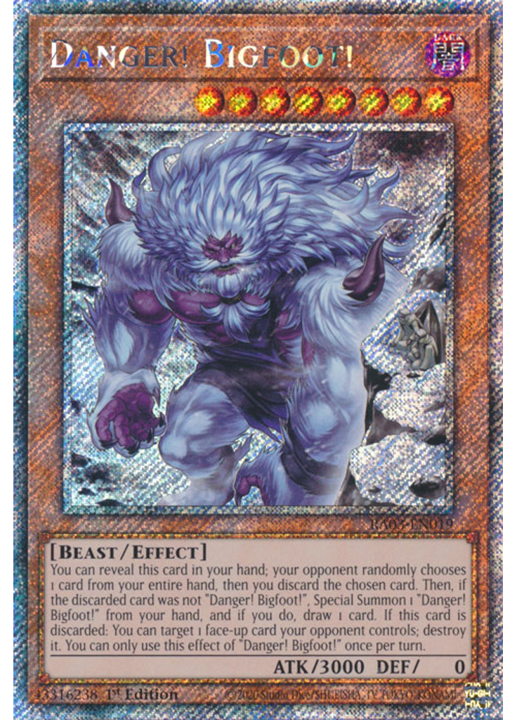 Danger! Bigfoot! (Platinum Secret Rare 1st Edition Alternate Art)
