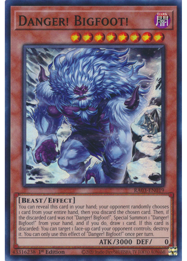 Danger! Bigfoot! (Super Rare 1st Edition Alternate Art)
