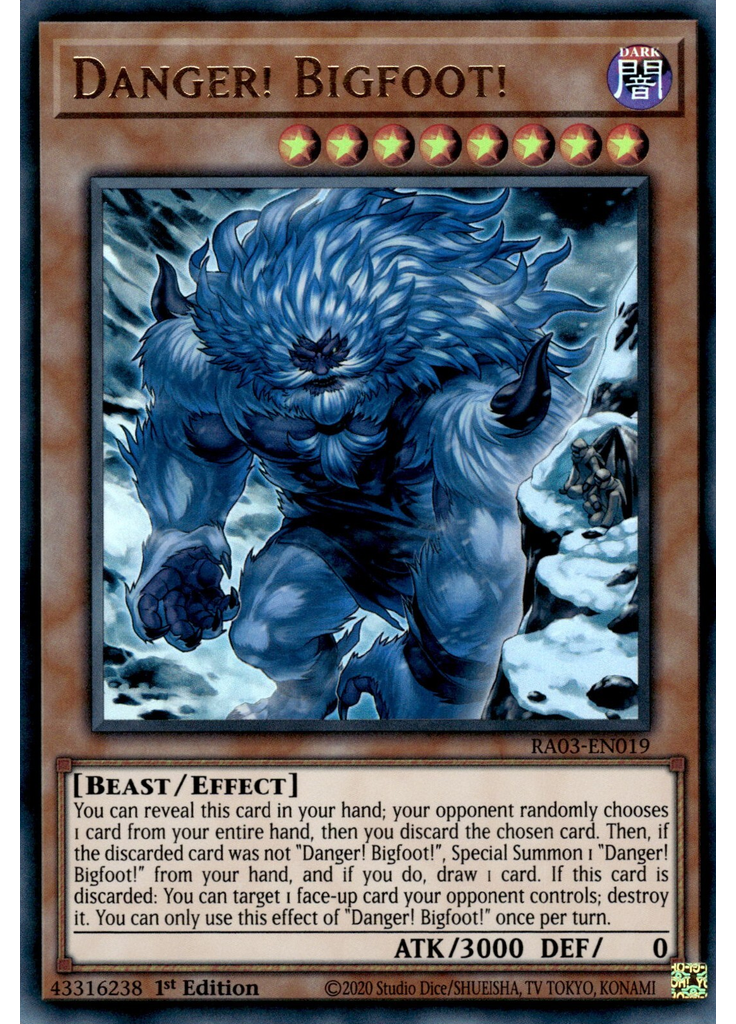 Danger! Bigfoot! (Ultra Rare 1st Edition Alternate Art)