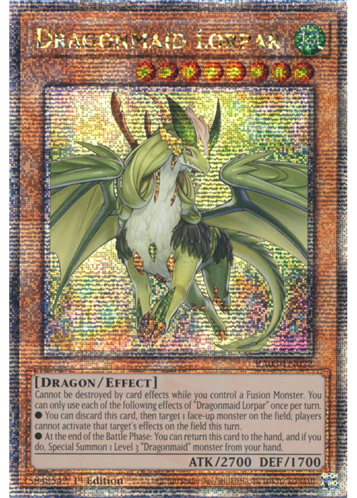Dragonmaid Lorpar (Quarter Century Secret Rare 1st Edition)