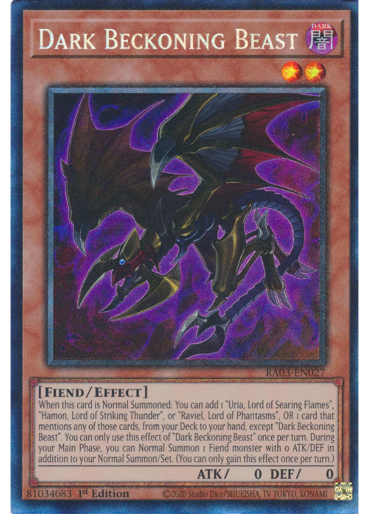 Dark Beckoning Beast (Collectors Rare 1st Edition)