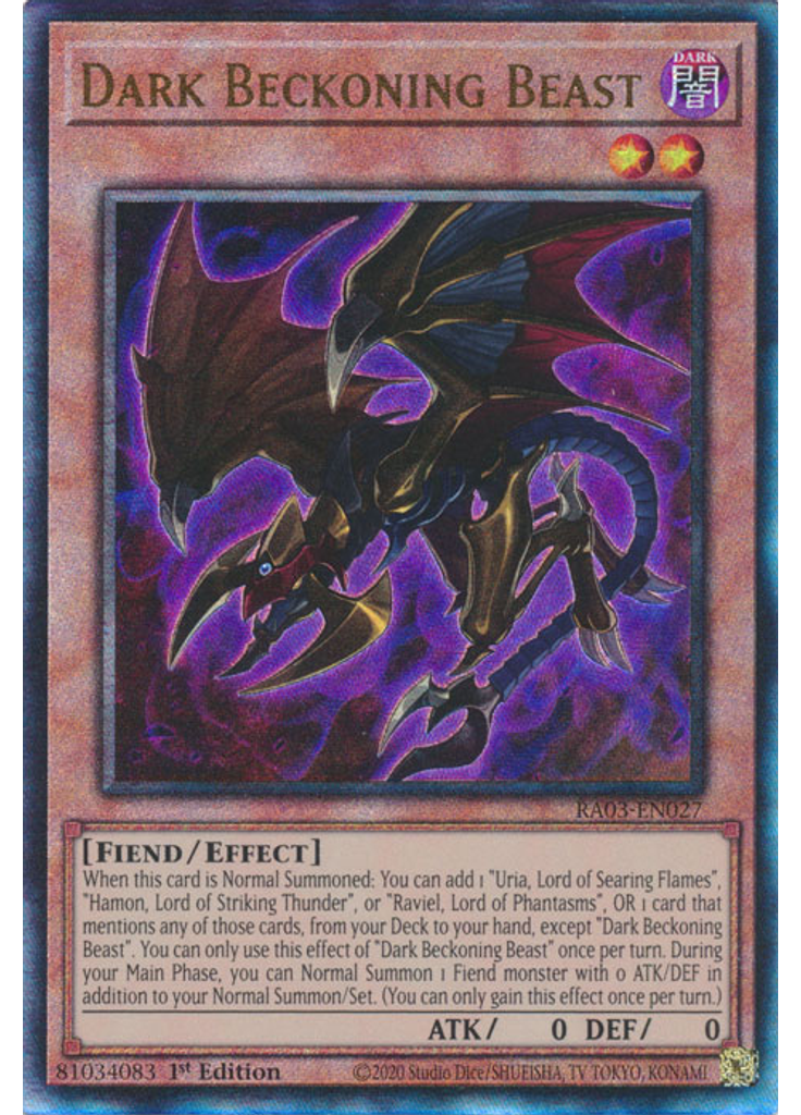 Dark Beckoning Beast (Ultimate Rare 1st Edition)