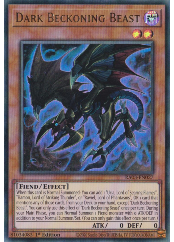 Dark Beckoning Beast (Ultra Rare 1st Edition)