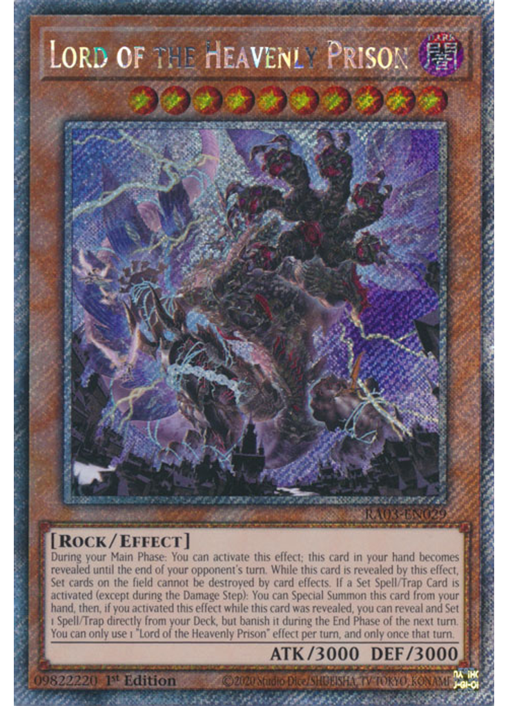 Lord of the Heavenly Prison (Platinum Secret Rare 1st Edition)