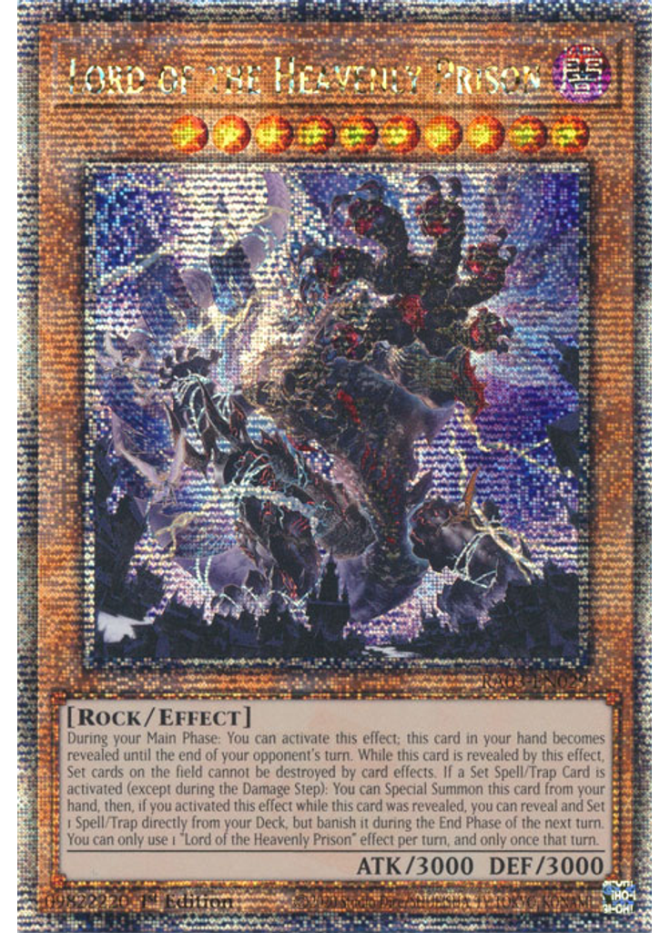 Lord of the Heavenly Prison (Quarter Century Secret Rare 1st Edition)