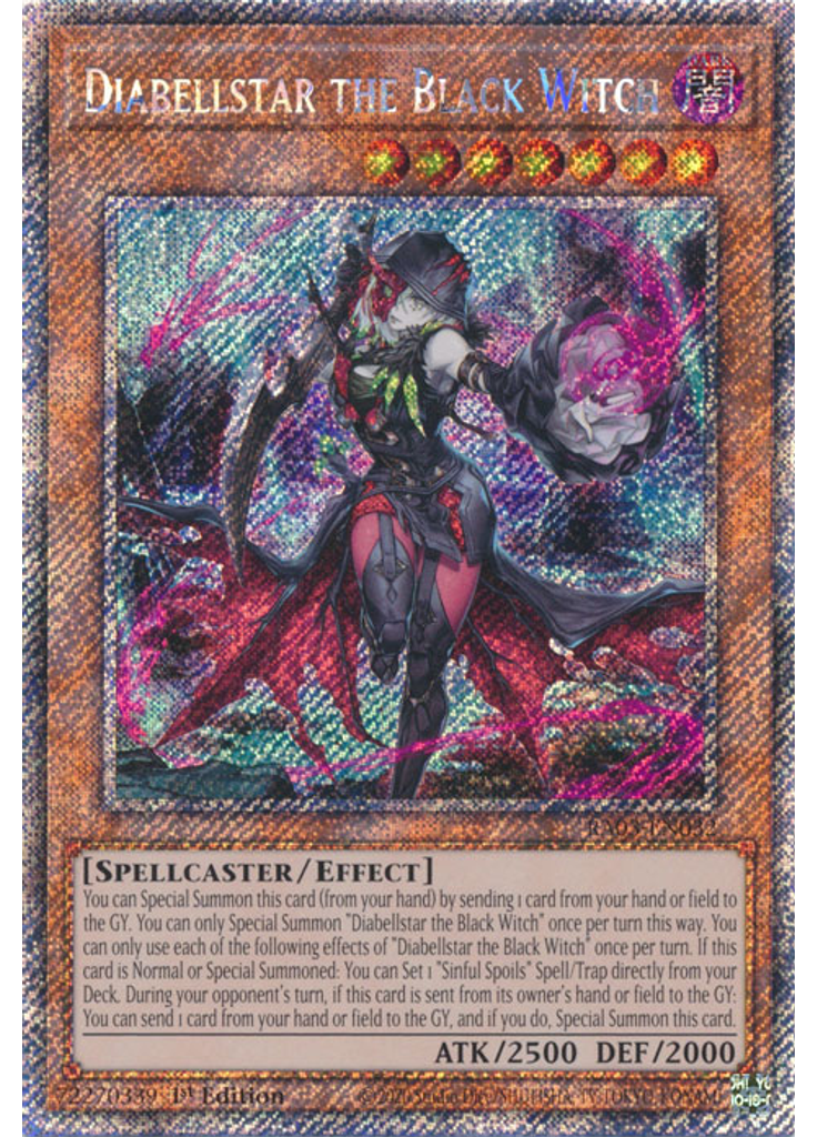 Diabellstar the Black Witch (Platinum Secret Rare 1st Edition)