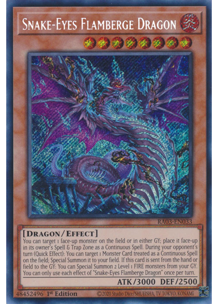 Snake-Eyes Flamberge Dragon (Secret Rare 1st Edition)