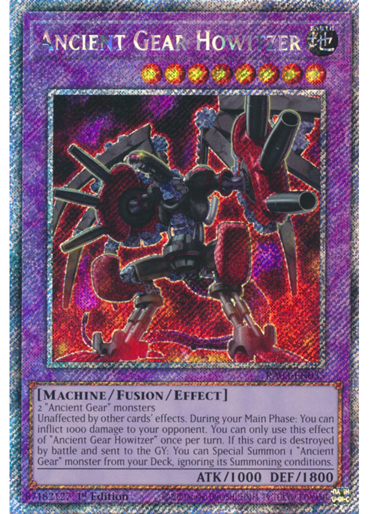 Ancient Gear Howitzer (Platinum Secret Rare 1st Edition)