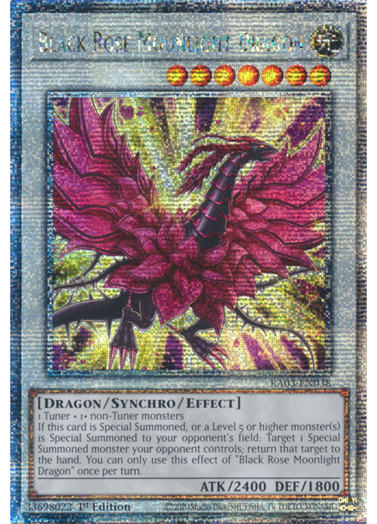 Black Rose Moonlight Dragon (Quarter Century Secret Rare 1st Edition)