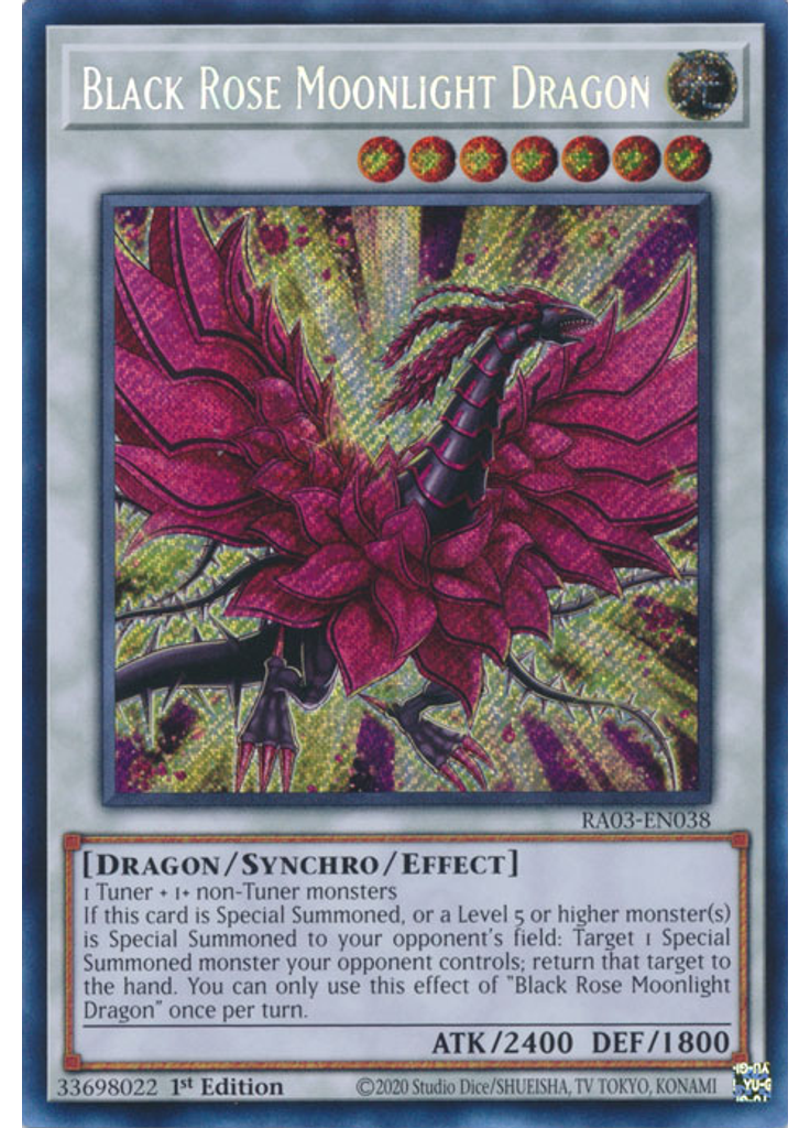 Black Rose Moonlight Dragon (Secret Rare 1st Edition)