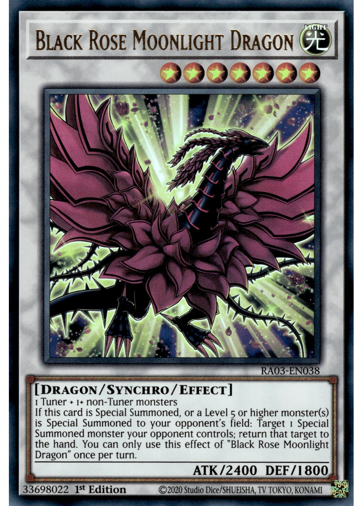 Black Rose Moonlight Dragon (Ultra Rare 1st Edition)