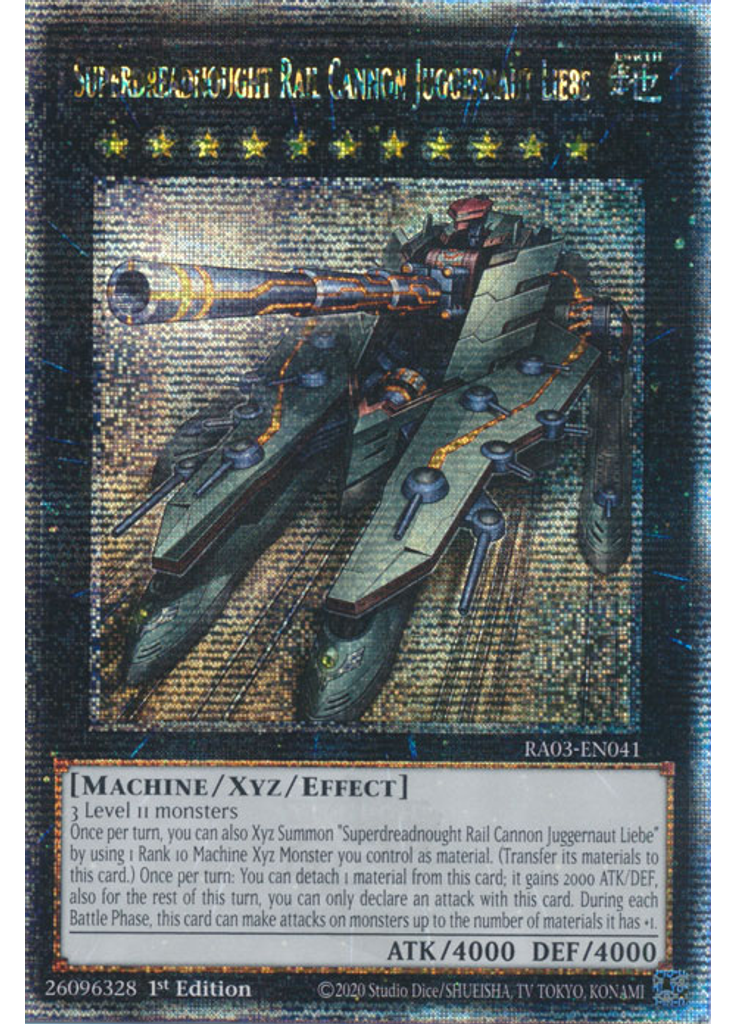 Superdreadnought Rail Cannon Juggernaut Liebe (Quarter Century Secret Rare 1st Edition)