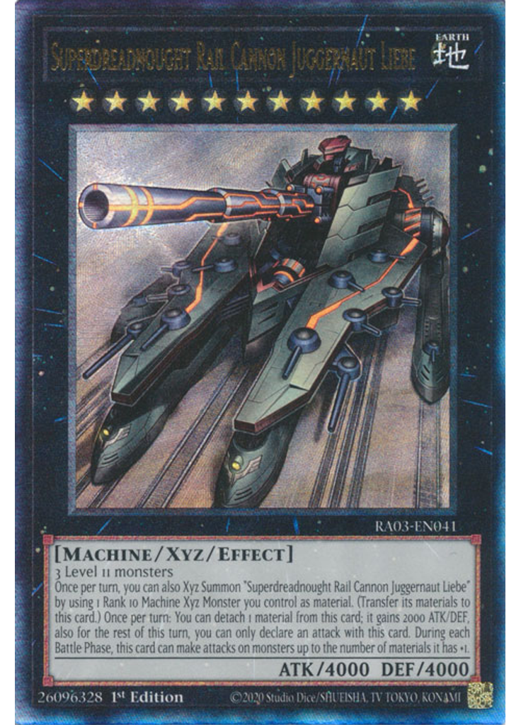 Superdreadnought Rail Cannon Juggernaut Liebe (Ultimate Rare 1st Edition)