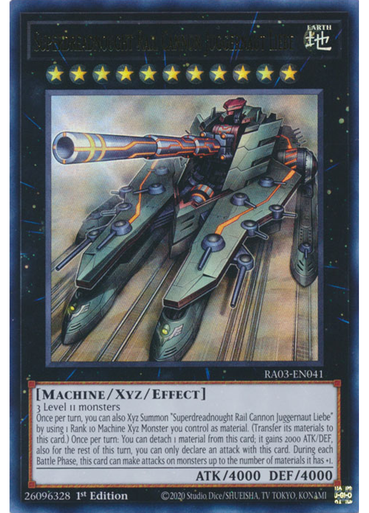 Superdreadnought Rail Cannon Juggernaut Liebe (Ultra Rare 1st Edition)