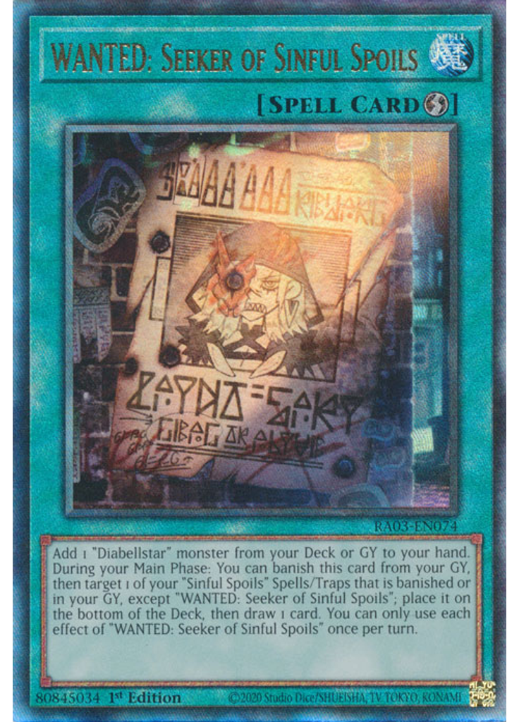 WANTED: Seeker of Sinful Spoils (Ultimate Rare 1st Edition)