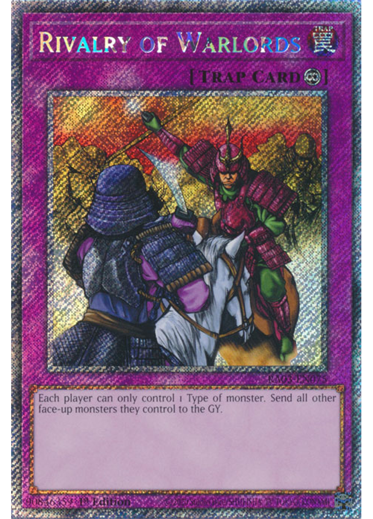 Rivalry of Warlords (Platinum Secret Rare 1st Edition)