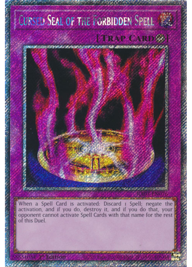 Cursed Seal of the Forbidden Spell (Platinum Secret Rare 1st Edition)