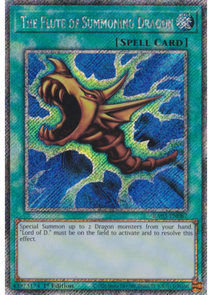 The Flute of Summoning Dragon (Platinum Secret Rare 1st Edition)