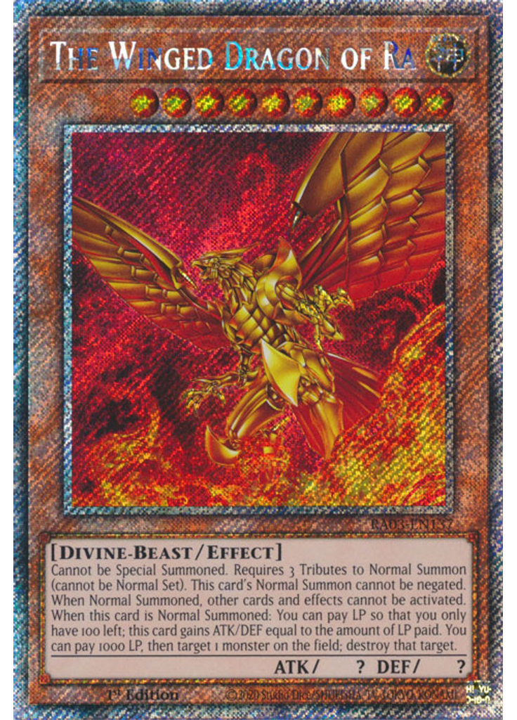 The Winged Dragon of Ra (Platinum Secret Rare 1st Edition)
